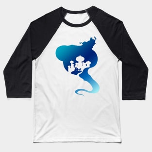 Aladdin Silhouette Blue Baseball T-Shirt